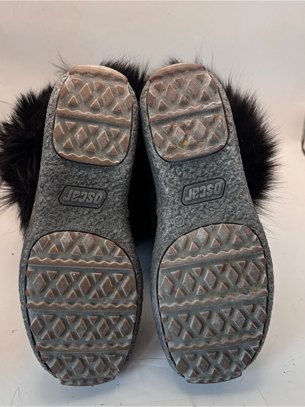 Oscar Brown Faux Fur Shearling Lined Tall Winter Boots EU 40